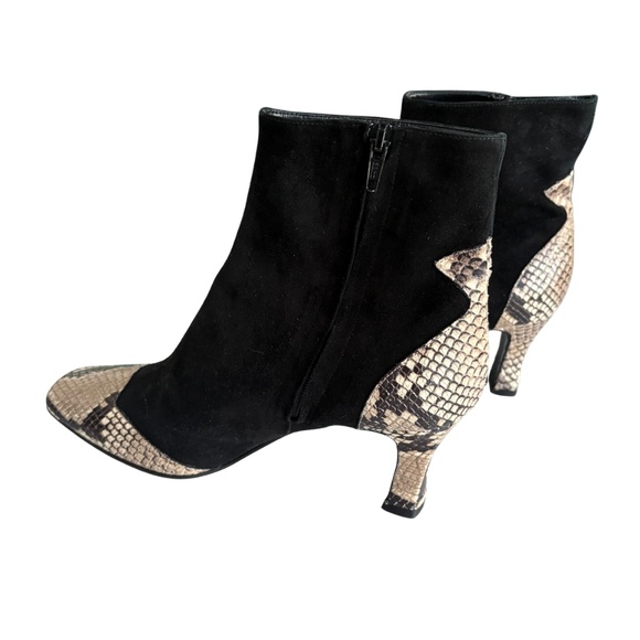 Alberto Zago Milano Y2K Square Toe Snake Trim Suede Boots – IT 36.5 / US 6–6.5 - Picture 3 of 12